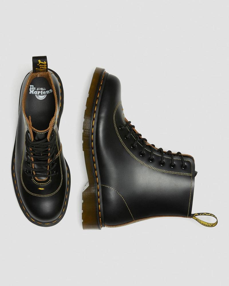 Black Women's Dr Martens Pharamond Vintage Smooth Leather Ankle Boots | CA 64QMA